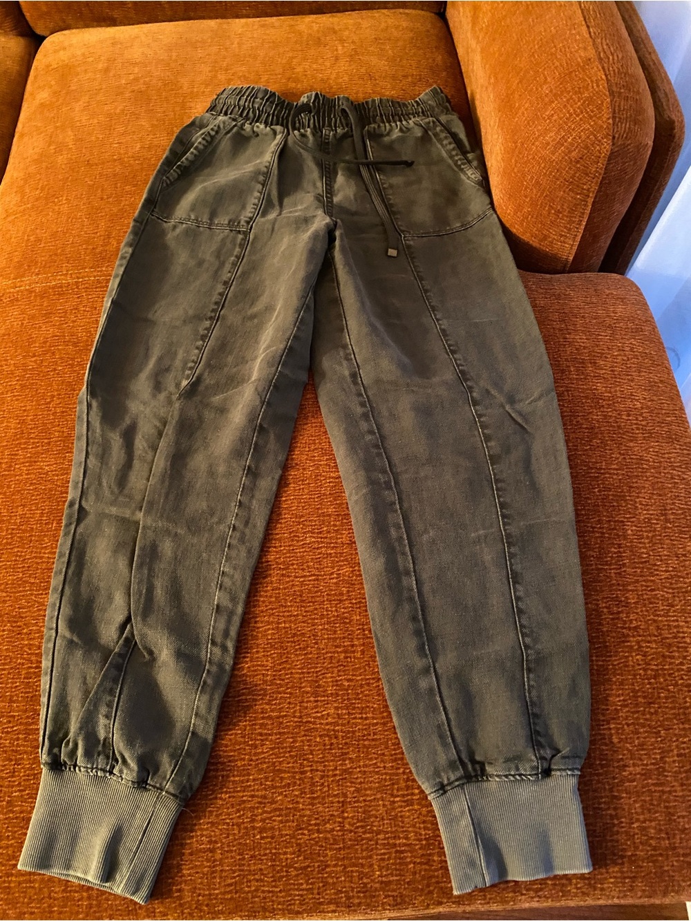 Womens Casual Elastic-Waist Jogger Pants